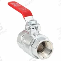APPROVED VENDOR Manual Two-Way Ball Valve: 1 in, Chrome-Plated Brass, Straight, FIP x FIP, Two-Piece (MPN 107-825-CP). Key specifications — Brand: APPROVED VENDOR; Handle: Lever.