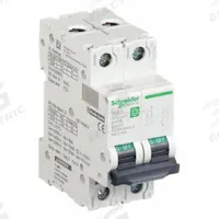 SCHNEIDER IEC Supplementary Protector: 40 A Amps, 500V DC, 5kA at 250V DC, Screw Clamp, C60H-DC, C (MPN M9U21240). Key specifications — Terminal Connection: Screw Clamp; AC Voltage Rating: Not Rated; Curve Type: C; DC Voltage Rating: 500V DC; Max. AIR Rating: 5kA at 250V DC; Series: C60H-DC; Brand: SCHNEIDER.