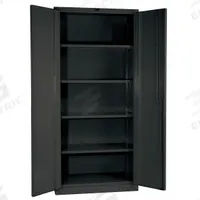 HALLOWELL Storage Cabinet: 48 in x 24 in x 78 in, Swing Handle & Padlock Hasp, 14 ga Panel Thick (MPN HW4SC8478-4CL). Key specifications — attr62698: Dark Gray; attr62736: Welded; attr87895: Frame; attr62693: Assembled; attr62737: Stationary; attr62694: Adjustable; attr62695: Powder Coated; attr62696: Steel.