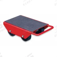 DAYTON Machine Roller: 2,200 lb, 4 3/4 in Deck Ht, 5 3/4 in L x 8 3/4 in W, (4) Rollers, Fixed, Red (MPN 2MPR4). Key specifications — Top Plate Surface: Rubber Padded; Brand: DAYTON; Color: Red.