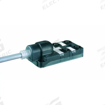 MURRELEKTRONIK M12 distribution block: EXACT12, 4 Ports, 4 Pole M12 Female - Passive Sensor Junction Blocks with Homerun Cable