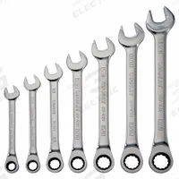 STANLEY Combination Wrench Set: Alloy Steel, Chrome, 7 Tools, 3/8 in to 3/4 in Range of Head Sizes (MPN 94-542W). Key specifications — attr309581: Chrome; attr309580: Alloy Steel; attr309571: No; attr309583: No; attr309587: No; attr324931: STANLEY; attr309569: 3/8 in to 3/4 in.