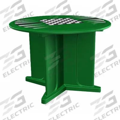 CORTECH Table: 29 in Overall Ht, 48 in Overall Dia, Game Top Included, Ballast Accepted - Round X-Base Tables