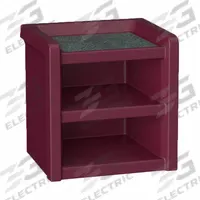 CORTECH Nightstand: Burgundy, 21 1/2 in Overall Ht, 21 in Overall Wd, 18 in Overall Dp, 3 Shelves (MPN 7609BY). Key specifications — Brand: CORTECH; Furniture Series: Endurance.