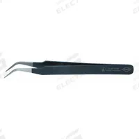 KNIPEX Precision Tweezers: Stainless Steel, Point, Curved Tip, 0.25 mm Tip Thick (MPN 92 38 75 ESD). Key specifications — attr1002355: Stainless Steel; attr1002345: KNIPEX; attr1002348: Stainless Steel; attr1002358: Smooth; attr1024781: Standard.