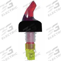 TABLECRAFT PRODUCTS COMPANY Liquor Pourer with Yellow Tail: Red, Plastic, 3 3/4 in Overall Ht (MPN 2249A). Key specifications — Material: Plastic; Color: Red; Brand: TABLECRAFT PRODUCTS COMPANY; Includes: Dip Tube.