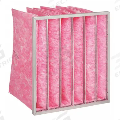 GRAINGER Pocket Air Filter: 24 in x 24 in x 12 in, MERV 13, Pink, Fiberglass - MERV 13 Pocket Air Filters