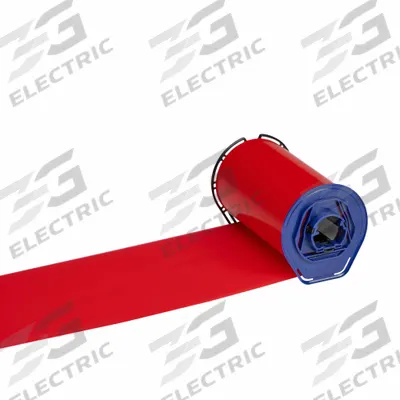 BRADY Single-Color Printer Ribbon: 4 21/64 in x 984 ft, Red, Wax/Resin - Brady Single-Color Ribbons