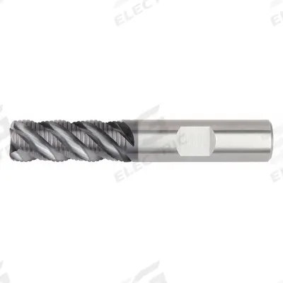 WIDIA HANITA Roughing End Mill: Carbide, AlTiN Coated, 4 Flute, 1/2" Mill Dia, 1-1/4" LOC - Corner-Radius Carbide Roughing End Mills for Steel & Cast Iron