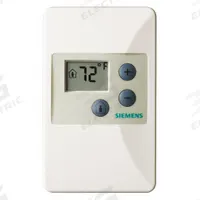 Temperature and Humidity Sensor: Wall Mount, Digital, 32°F to 131°F, Polycarbonate, Plastic (MPN QFA3212.FWSN). Key specifications — Humidity Output: 0 to 10V DC; Includes: Trim Rings; Relative Humidity Accuracy: ±2% of Full Scale; Compatible Building Automation Protocols: LoRaWAN; For Use With Building Automation Systems: Building Automation System Compatible; Relative Humidity Range: 0 to 100%; Product Type: Room Temperature and Humidity Sensor; Brand: SIEMENS.