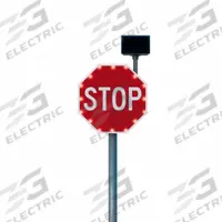 LED Traffic Signal Controller: 48 in Nominal Sign Size (W x H), Aluminum, 0.08 in Thick, R1-1 MUTCD (MPN 303047). Key specifications — Sign Material: Aluminum; Basic Power Source: Solar; Retroreflective Grade: Diamond; MUTCD Code: R1-1.
