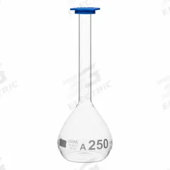 QORPAK Volumetric Flasks: 250 mL, Gray, Round, A, Includes Closure, 3.5 in Overall Ht (MPN 278386). Key specifications — Shape: Round; Body Color: Gray; Brand: QORPAK; USP Specification: Type I.