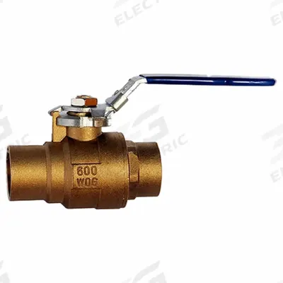 MILWAUKEE VALVE Manual Two-Way Ball Valve: 2 1/2 in, Brass, Straight, Sweat x Sweat, Two-Piece - Brass Ball Valves