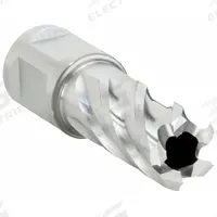 SLUGGER BY FEIN Annular Cutter: 33/64 in Cutter Dia, 1 in Max Cutting Dp, Bright, High Speed Steel (MPN 63134129001). Key specifications — attr253884: No; attr253885: Bright; attr253886: High Speed Steel; attr253887: Weldon Flat; attr253888: Fractional Inch; attr277149: SLUGGER BY FEIN.