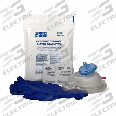 FIRST AID ONLY Mask: 1 People Served, Adult, Disposable - CPR Masks