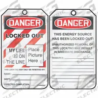 ACCUFORM Lockout Tag: Danger, Locked Out Device, RP-Plastic, Dept/Expected Completion/Name, English (MPN MLT609LPM)