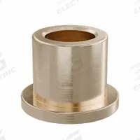 Flanged Sleeve Bearing: Bronze, SAE 841, 8 mm Bore, 12 mm OD, 12 mm Lg, -35°F to 300°F, 10 PK (MPN FFM0812-12B). Key specifications — System of Measurement: Metric; Material Grade: SAE 841; Flange Type: Flanged; Brand: OILITE.