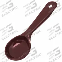 CARLISLE Portion Control Spoon: 1.5 oz Capacity, Acetal, Solid, Brown, NSF Certified, Acetal, 492201. Key specifications — Manufacturer Part Number: 492201; Color: Brown; Material: Acetal; NSF Certified: Yes; Perforated/Solid: Solid; Product Type: Short Handle Measure Miser; Brand: CARLISLE.