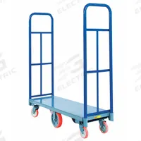 LITTLE GIANT Platform Truck: 2,000 lb, 60 in L x 24 in W x 10 in H Deck, Solid, 12 ga Deck, Rubber (MPN HE-2460). Key specifications — Side Panel Type: No Side Panels; Brand: LITTLE GIANT; Color: Gray; Caster/Wheel Configuration: (4) Swivel.