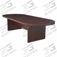 REGENCY Conference Table: Racetrack Oval, Laminate, Mahogany, 120 in Overall Lg, 47 in Overall Wd (MPN LCTRT12047MH). Key specifications — attr987891: Slab Leg; attr987894: Laminate; attr987867: PVC; attr987857: REGENCY; attr987872: Wood.