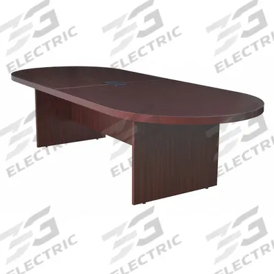 REGENCY Conference Table: Racetrack Oval, Laminate, Mahogany, 120 in Overall Lg - Oval Conference Tables