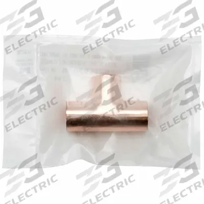 STREAMLINE Sweat Fitting Tee: 1 1/2 in CTS x 1 1/2 in CTS x 1 1/2 in CTS - Clean & Bagged Wrot Copper Tube Fittings