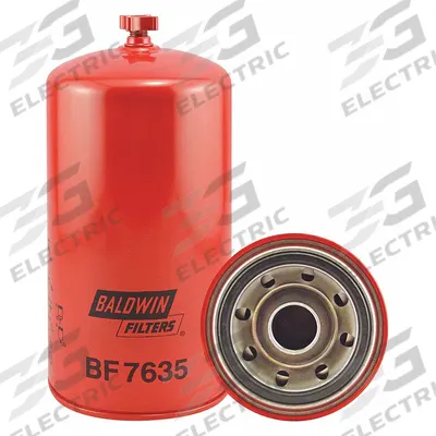 BALDWIN FILTERS Fuel Filter: Spin-On, 5 3/8 in Outside Dia, 1 3/8"-16 Thread Size, Cellulose - Spin-On Fuel Filters