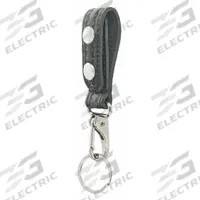 HEROS PRIDE Key Holder: Black, Leather, Basket Weave, 6 1/4 in x 29 mm, Snap Closure (MPN 1487WN). Key specifications — attr188437: Black; attr188438: Leather; attr188431: Key Pouch.