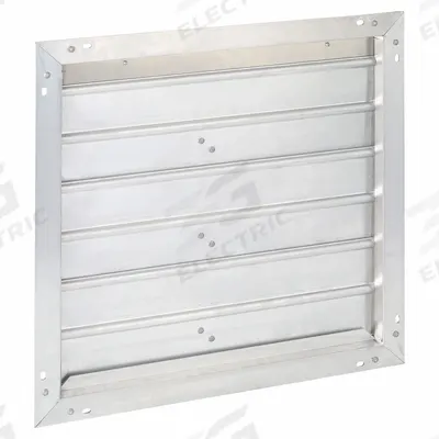 Dayton 23"H-W 12"L Squ Alum Mtrzd Contrl Damper: 12 in L, 23 in H, 23 in W, 1 1/2 in Flange Wd - Rectangular Motorized Control Dampers