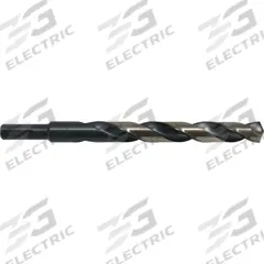 CLE-LINE Reduced Shank Drill Bit: 1/2", 135° Split Point, Black & Gold HSS, 3-Flats Shank (MPN C18121). Key specifications — attr1225567: 0.5000.