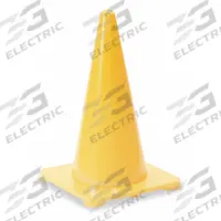 Traffic Cone: 18 in Cone Ht, Yellow, Non-Reflective, Polyethylene, Blank, 1.5 lb Base Wt (MPN 1YBW6). Key specifications — Base Color: Yellow; Brand: APPROVED VENDOR; Cone Material: Polyethylene; Legend: Blank.