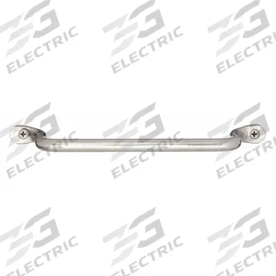 MONROE PMP Pull Handle: Unthreaded Holes, Stainless Steel, Silver, 5/16 in Screw Size - Standard Pull Handles