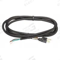 APPROVED VENDOR Power Cord: 8 ft Lg, 3/14, 5-15P Plug, Bare Wire Receptacle, SJO, Rubber, 125V AC (MPN E3603). Key specifications — Brand: APPROVED VENDOR; Jacket Material: Rubber.