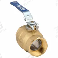 MILWAUKEE VALVE Manual Two-Way Ball Valve: 1 1/2 in, Brass, Straight, FNPT x FNPT, Two-Piece, Lever (MPN 1-1/2" BA-475BLL). Key specifications — Brand: MILWAUKEE VALVE; Handle: Locking Lever.