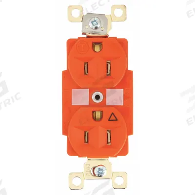BRYANT Receptacle: Duplex, 5-15, Orange, 125V AC, 15 A, 2 Pole / 3 Wire (MPN BRY5262IG) - General Purpose Receptacles