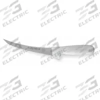 DEXTER RUSSELL Boning Knife: Curved/Flex, 11 in Overall Lg, Steel Blade, White Handle, NSF Certified (MPN 01483). Key specifications — Sub-brand: SaniSafe; Brand: DEXTER RUSSELL; Blade Material: Steel; Blade Type: Curved; Handle Color: White; Handle Material: Sanitary Polypropylene; Knife Type: Boning Knife; NSF Certified: Yes.