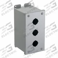 HAMMOND Push Button Enclosure: 30mm, 3 Holes, Carbon Steel, NEMA 12/13 (MPN 1437C). Key specifications — attr211299: HAMMOND; attr1043605: Oil-Tight and Dust-Tight.