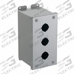 HAMMOND Push Button Enclosure: 30mm, 3 Holes, Carbon Steel, NEMA 12/13 (MPN 1437C). Key specifications — attr211299: HAMMOND; attr1043605: Oil-Tight and Dust-Tight.