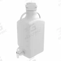 APPROVED VENDOR Plastic Carboys, Jerricans, & Jugs - Rectangular Plastic Carboys & Jerricans: 12.8 L (MPN 155-2211-OEM). Key specifications — Autoclavable: Yes; Dispenser Location: Bottom; Features: Large Handles; Body Color: Colorless; Brand: APPROVED VENDOR; Includes Closure: Yes; Mouth Size: Wide; Screw Closure Size: 83 mm.
