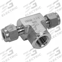 HAM-LET Compression Tee Fitting: 8 mm OD x 8 mm OD x 1/8 in Pipe Fitting Size, Stainless Steel (MPN 772LF SS 8 MMX 1/8). Key specifications — Compatible Fitting Brands: Swagelok; Brand: HAM-LET.