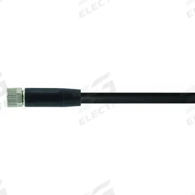 MURRELEKTRONIK Cordset: M8 Female Straight X Bare Wire, 4 Pins, Black, PVC, 2 m Cable Lg - Single-Ended Cordsets with PVC Jacket for Flexing Applications