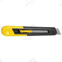 STANLEY Snap-Off Utility Knife: 6 1/2 in Overall Lg, Textured, 8 Segments, 0 Blades Stored, Black (MPN 10-151). Key specifications — attr307932: Textured; attr307935: Black; attr307939: Plastic; attr307957: Straight; attr324893: STANLEY.