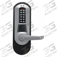 KABA E-PLEX Electronic Keyless Lock: Keypad, ADA Compliant, Chrome (MPN E5710XSWL-626-41). Key specifications — Product Type: Electronic Keyless Lock; Manufacturer Part Number: E5710XSWL-626-41; Access Method: Keypad; Key Override Options: Schlage C Keyway.