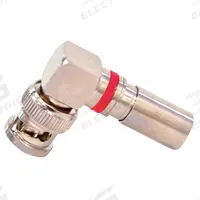 DOLPHIN COMPONENTS CORP Coaxial Connector (Right Angle): Male, Connector, Gold, Compression, 10 PK (MPN DC-CBNCRAM6). Key specifications — attr930438: Connector; attr930422: DOLPHIN COMPONENTS CORP; attr930423: Gold; attr930429: Nickel-Plated; attr930430: Male; attr976216: Right Angle.
