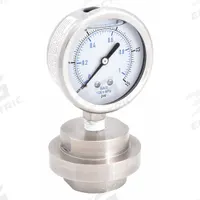 KODIAK Pressure Gauge with Diaphragm Seal: 0 psi to 15 psi, KC301/DSM35LP, 2 1/2 in Dial, Bottom, 4X (MPN KC301L2515/DSM3512LP). Key specifications — Brand: KODIAK; Gauge Case Liquid: Glycerin; Seal Fill Liquid: Mineral Oil; Gauge Case Material: 304 Stainless Steel; Seal Lower Housing Material: 316 Stainless Steel; Accuracy: ±1.60%; Gauge Wetted Parts: Stainless Steel.