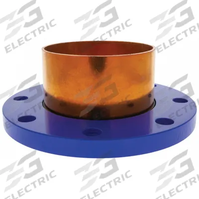 NIBCO Sweat Fitting Adapter: 6 in CTS x 6 in Pipe, Cup x Flange, Wrot Copper (MPN 9405805) - Low-Lead Cast Copper & Bronze Tube Flanges