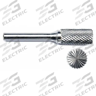 APPROVED VENDOR Carbide Bur: Cylinder with End Cut, SB-14, Double Cut, 3/16" x 5/8" Head - Double-Cut End-Cut Cylinder Burs