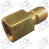 HANSEN Hydraulic Quick Connect Hose Coupling: 1/4 in, Brass, 22.71 lpm Max. Flow Rate, FNPT (MPN B2T16). Key specifications — attr297111: Brass; attr297114: 1/4"-18; attr303815: HANSEN.