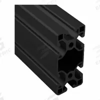 T-Slot Framing Extrusion: 15 Series, 12 ft Lg, 3 in x 1 1/2 in, Black, Double, Grooved, 6 Slots (MPN 15QE1530L-BLK-144). Key specifications — System of Measurement: Inch; Finish: Anodized; Product Type: T-Slot Profile; Material: Aluminum; Yield Strength: 25,000 psi; Manufacturer Part Number: 15QE1530L-BLK-144; Brand: FAZTEK.