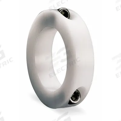 Dayton Shaft Collar: 2-Piece, Inch, Round, Clamp-On, 3/8 in Bore Dia - Plastic Shaft Collars